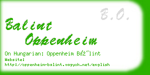 balint oppenheim business card